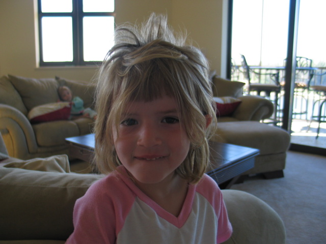 ...the hair bands of the 80's, Paige tried to imitate them with her hair-do!