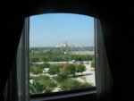 A view from the main windows in the lobby at the new Marriott that is absolutely huge!