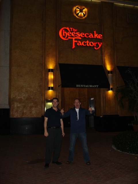 Then met up with fellow HHS Graduate and good friend, Johnny B for dinner at the Cheesecake Factory!