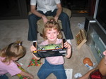 Paige opened up another one of her gifts, it was her very favorite car!  (VW Bug!)