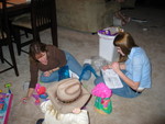 ...while Grammy K and Aunt Kate help assemble Mermaidia!  (Thanks guys!)