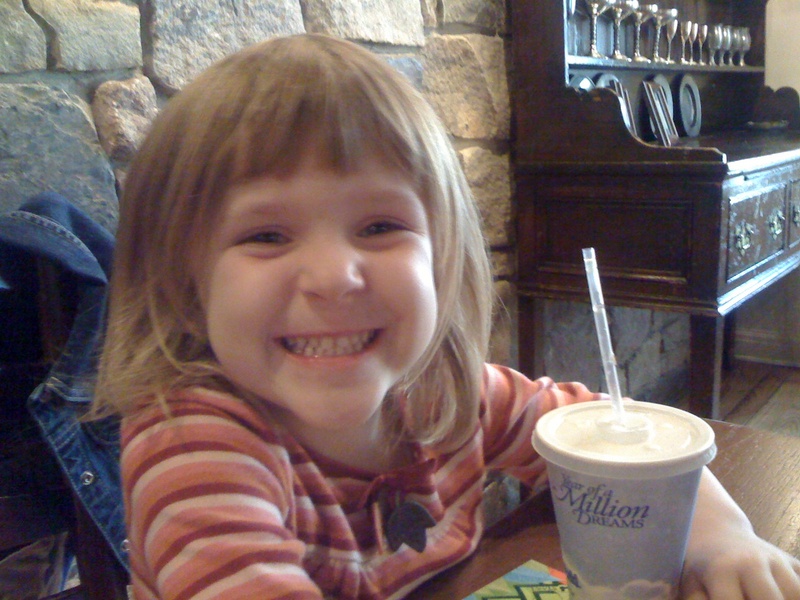 Here we are trying the Liberty Tree Tavern for lunch (in Magic Kingdom) -- it was delicious!