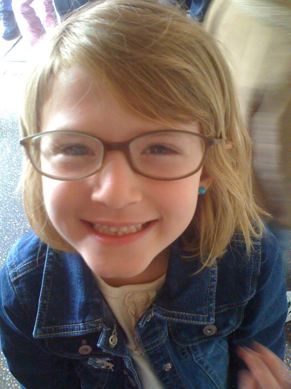 Then Paige tried on Mel-Mel's glasses!