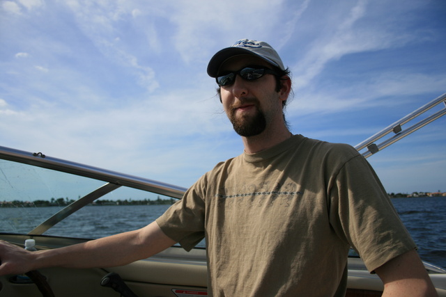 ...Ryan pilots the boat!  (Thanks Ryan!)