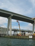 On the way back in, we waved to the workers putting the final touches on this span of the new Sanibel bridge!