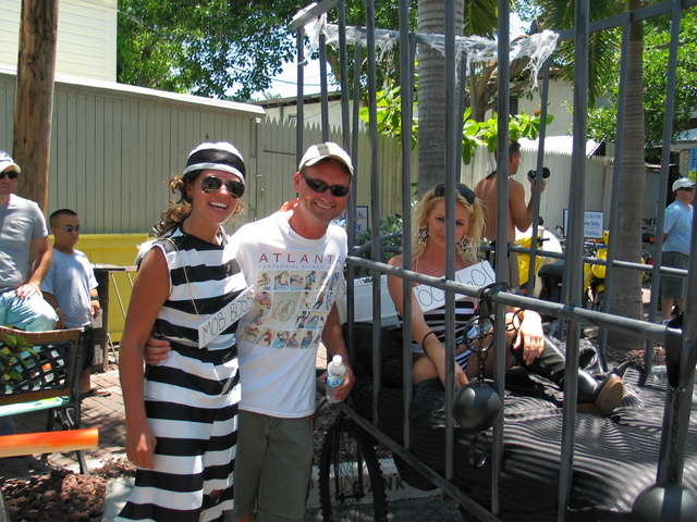 As we walked back down Duval Street, the bed race contestants were getting ready for the races.