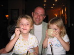 After playing around we decided to eat at Wolfgang Puck - DEELICIOUS!  Paige & Josie found out they like Miso Soup!  Yummy!