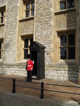 A guard standing outside the Crown Jewels castle.