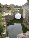 Here's a look at the moat around the castle.