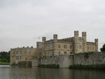 Another view of Leeds Castle from outside the moat.