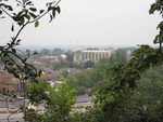 A view of the cityscape from the castle wall.