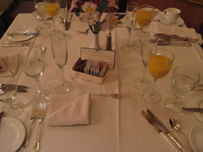 I took this photo so I'd remember how to set a table with all of that silverware per setting. ;)