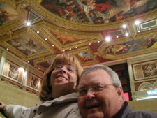 Guess where we are!?  Yep, we're in the Venetian, checking out the amazing ceiling...