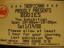 We saw the Bodies Exhibit in the Tropicana, it was very cool.   We also saw Zumanity (the sensual side of Cirque du Soleil -- it was 'interesting' ;).