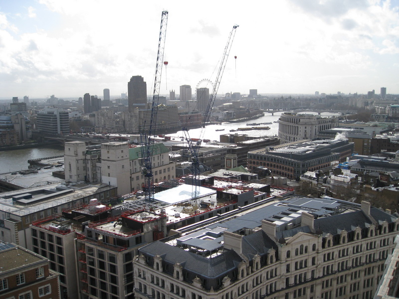 A view up the Thames (west).