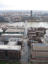 A similar view of the photo I took from the Stone Gallery -- Millenium Bridge and Tate Modern on the right, Globe Theater on the left.