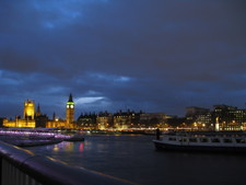 After dinner we walked along the river...