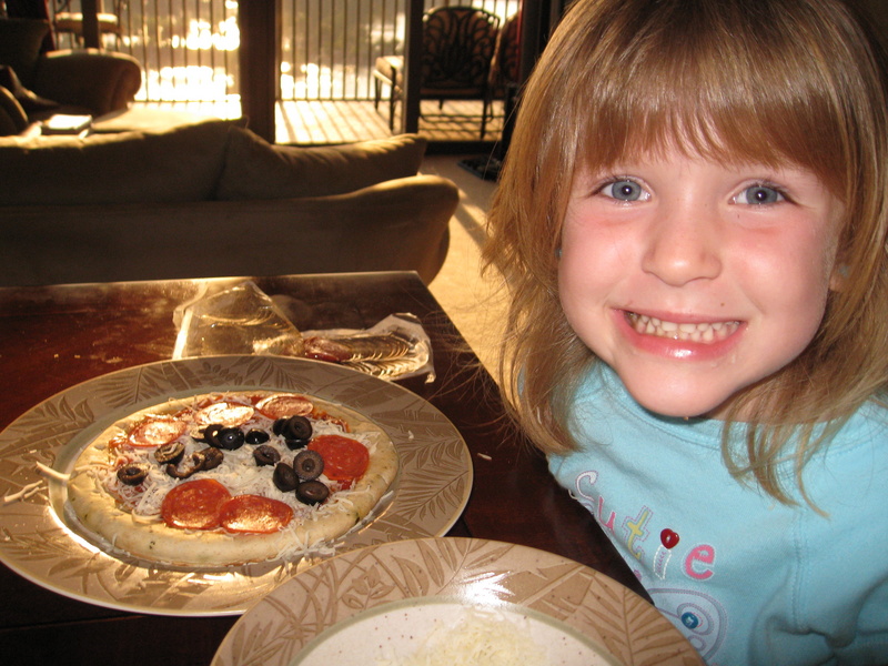 And after they were cooked, here's JoJo getting ready to dig in! ;)