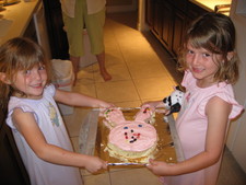 Here they are with their 2008 Bunny Cake!  Happy Easter!