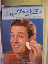 This is the real man's guide to shaving (I'd love to see the artificial man's guide to shaving!)  I found this book in a shop in Avebury.