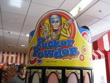 In Hamley's, near the bulk candy.  Pucker Powder!