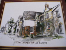 After Stonehenge, and Avebury -- we went to the small town of Lacock.  Parts of Harry Potter & Pride and Prejudice were filmed here.   We had lunch at the George Inn.