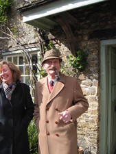 a bakery, where a Sherlock Holmes look-a-like posed for us! ;)  He was hilarious.