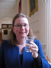 Speaking of drinking, here we are in the Pump Room.  This is water directly from the hot spring -- not the leaded pool!