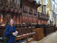 Melanie shows you the quire.