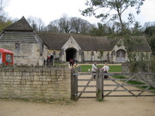 Here we are walking toward the Tithe Barn.