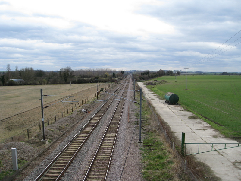 The very train tracks we were just on -- this picture shows south toward London.