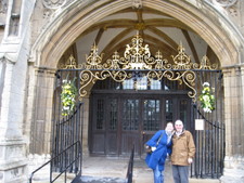 Melanie & Uncle David in front of Peterborough Cathedral!