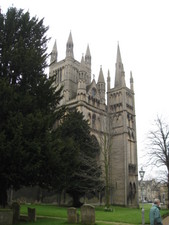 A view of Peterborough Cathedral from the northeast.