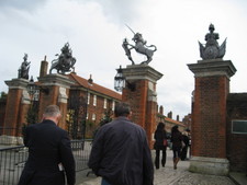 If you watch the show "The Tudors" it's all about Henry the 8th, and much of it is based around Hampton Court Palace.  Here's the entrance!