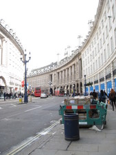 A view of Regent Street toward Picadilly Circus.