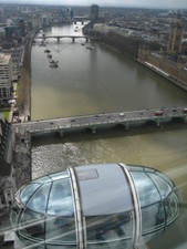 A view to the west, up the Thames river.