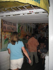 Stopping by the Smallest Bar in Key West!  (That is actually the entire bar!)