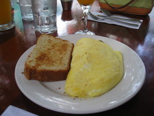 Homemade Coconut Bread and a killer omelet!