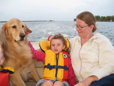 Tucker, Paige & Mel-Mel enjoy the cruise.