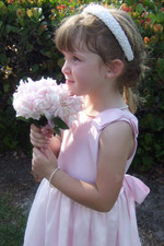 A beautiful shot of Josie with her flowers.