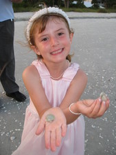 Awww.  My beautiful Paige-E (who's growing up so fast!) shows one of her finds. 