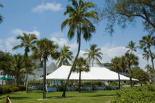 An awesome view of the tent from the beach!