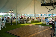 A view under the tent. 