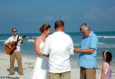 A great shot of us, Jesse, Pastor Dan and Josie with a beautiful background -- the Gulf of Mexico.