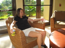 Donna relaxes and enjoys as well.