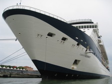 Cool view of the front of the ship.  The Summit spends it's summers in the Mediterranean, and winters in the Carribean.