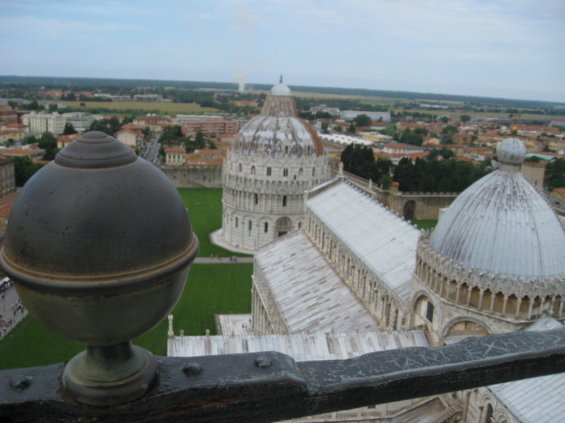 The Baptistery, and Cathedral in Pisa from the top of the Leaning Tower of Pisa.

June 7, 2008