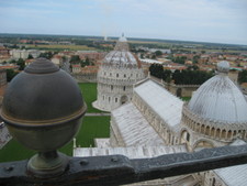 The Baptistery, and Cathedral in Pisa from the top of the Leaning Tower of Pisa.

June 7, 2008