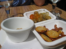 A typical snack tray (lunch time) in Cannes, France.