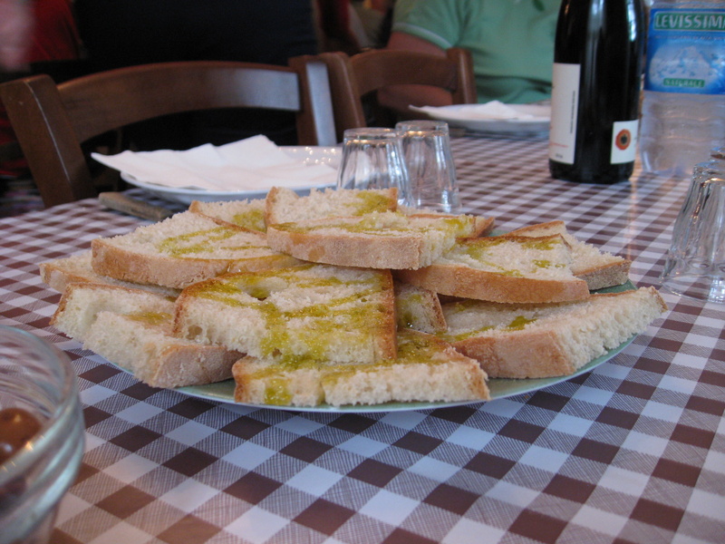 Along with some very fresh bread and olive oil.  Delicious!